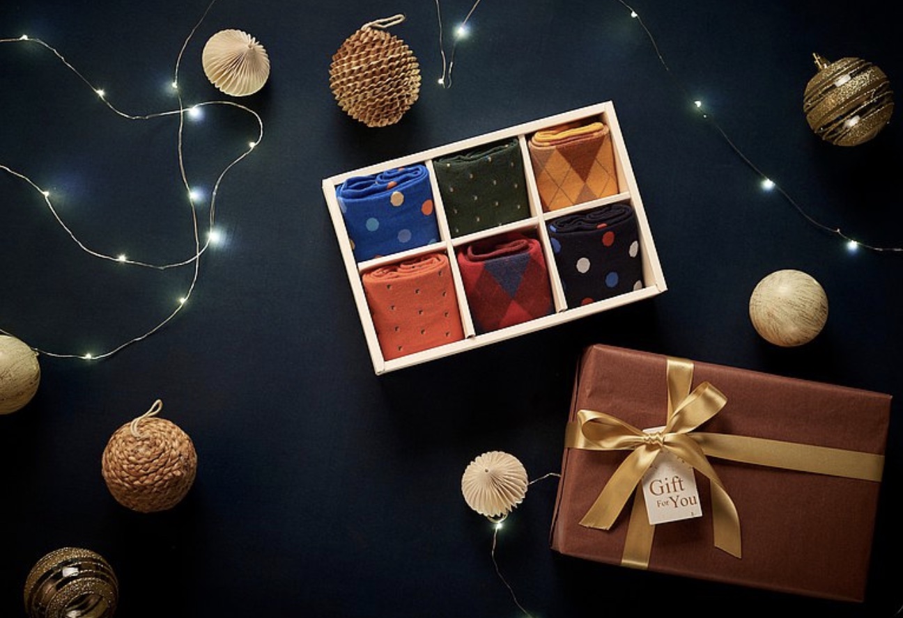 林果良品【情人節禮物】Xmas Box 聖誕限定設計紳士襪禮盒