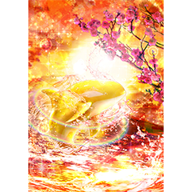 金運と縁を繋ぐ【紅梅と金のシャチ】