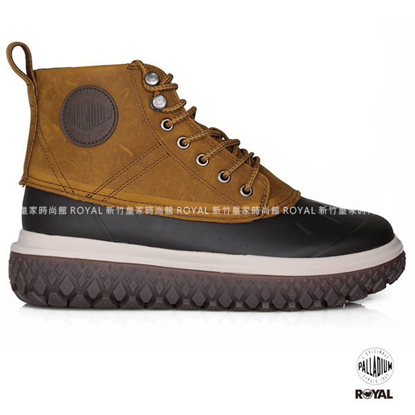 Palladium 新竹皇家 Crushion Scrmbl 琥珀黃 防水系列 輪胎底 軍靴 男款 NO.A9492