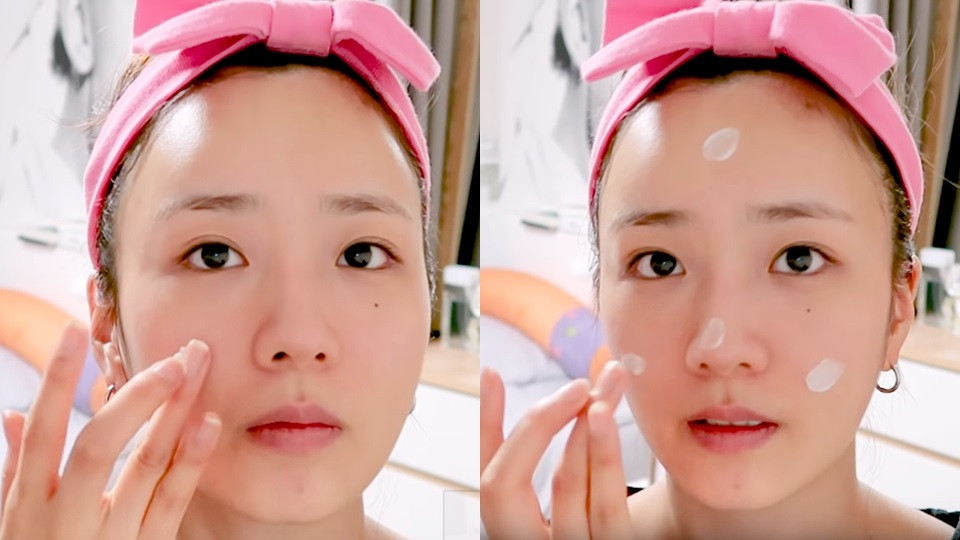 妝前保養STEP 1：精華液輕拍鎮靜