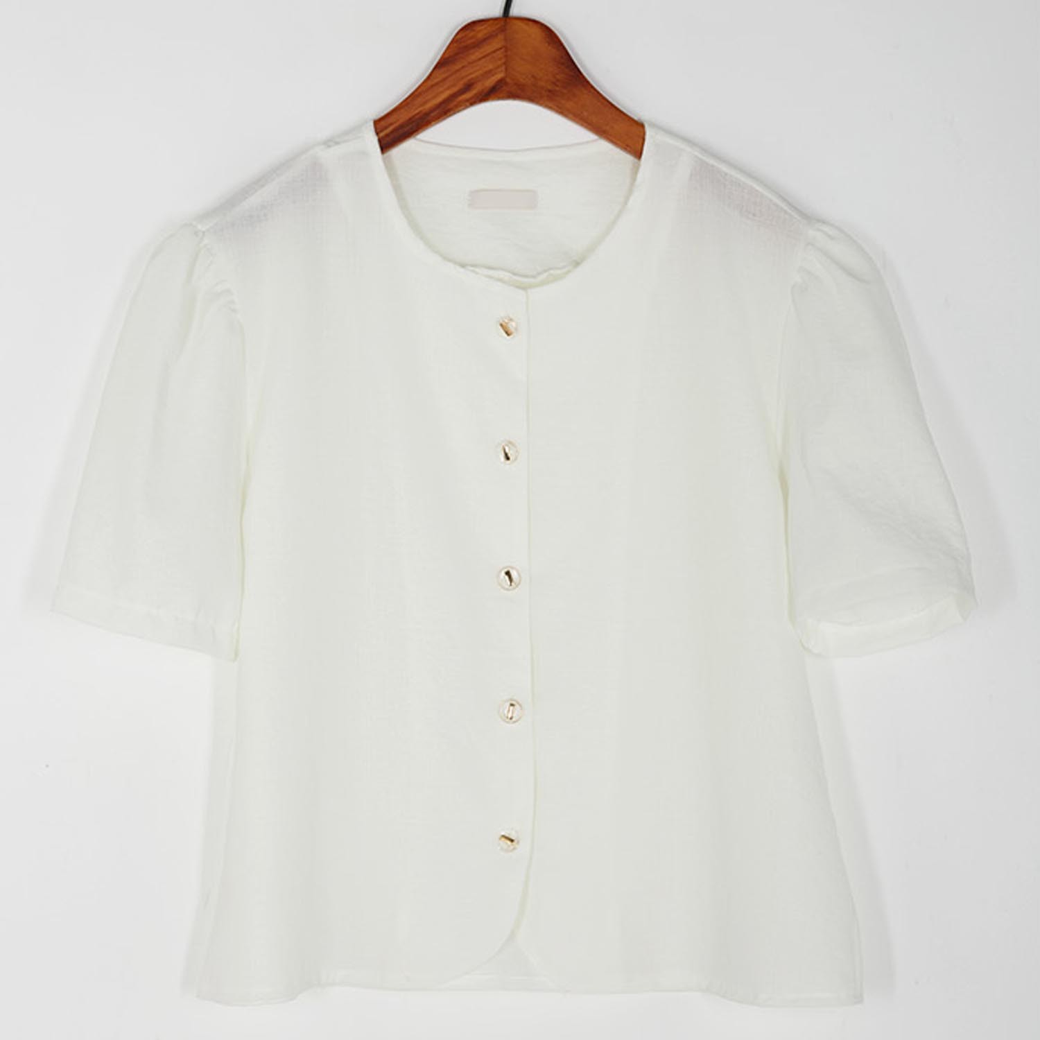 韓國 Urbantheroom - 素雅公主袖襯衫外套-象牙白 (Free)