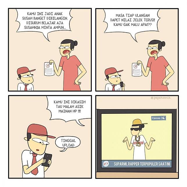 10 Komik  strip lucu  kehidupan ibu anak bikin ingat masa 