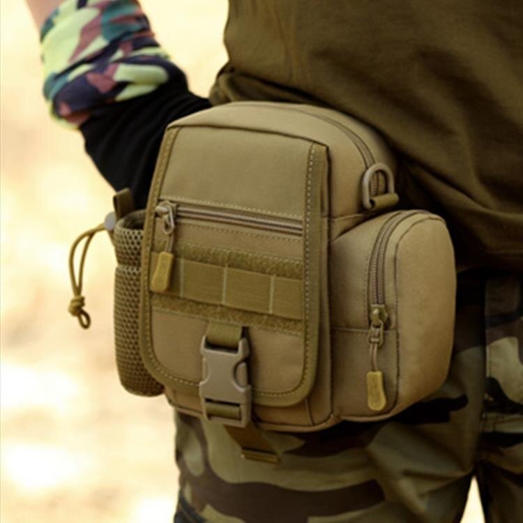 軍規腰包 戶外戰術腰包男多功能路亞包釣魚迷彩工具包包小挎包男士彈弓包軍 快速出貨