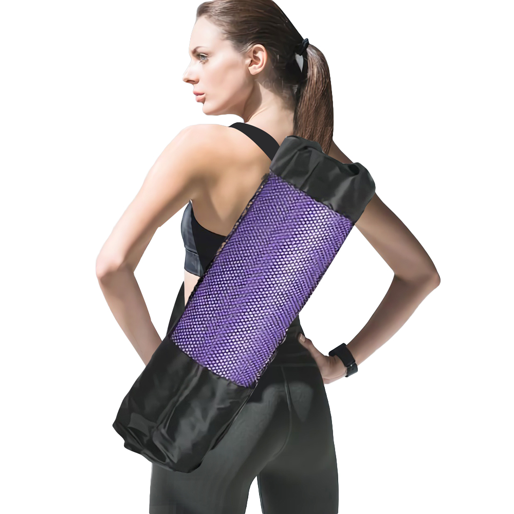 【lotus】透氣網狀瑜珈墊收納背袋材 質：尼龍、聚酯纖維尺 寸：約70cmx30cm直 徑：約19cm商品貨號：qe1f5