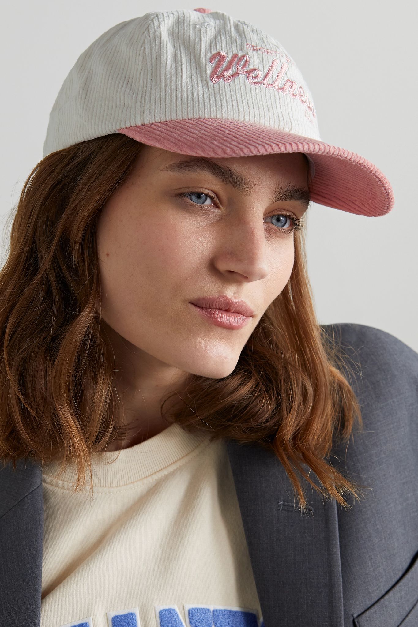Sporty & Rich Wellness Club embroidered cotton-corduroy baseball cap