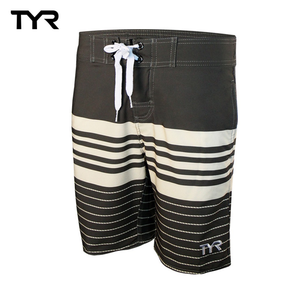 美國 TYR 男款彈性海灘褲Zag Stripe Boardshort Wild Dove 台灣總代理 舒適好穿
