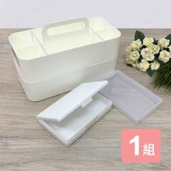 ◎開放式設計拿取便利|◎物品分類輕鬆有效率|◎100%台灣製品質保證品牌:真心良品種類:收納箱/收納盒/收納籃類型:收納箱/收納盒主材質:塑膠材質說明:PP聚丙烯顏色：手提收納盒-白色，口罩收納盒-白