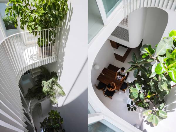 天光綠意擁抱的居所 越南狹長連棟透天改造 天井貫穿營造開放性與自然感 Shopping Design Line Today