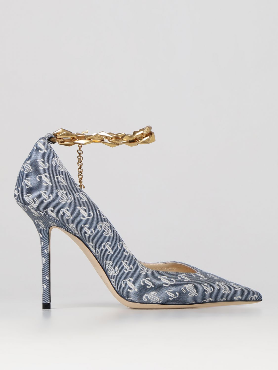 High Heel Shoes JIMMY CHOO Woman colour Denim