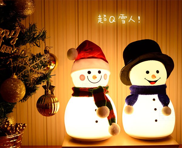 雪人小夜燈