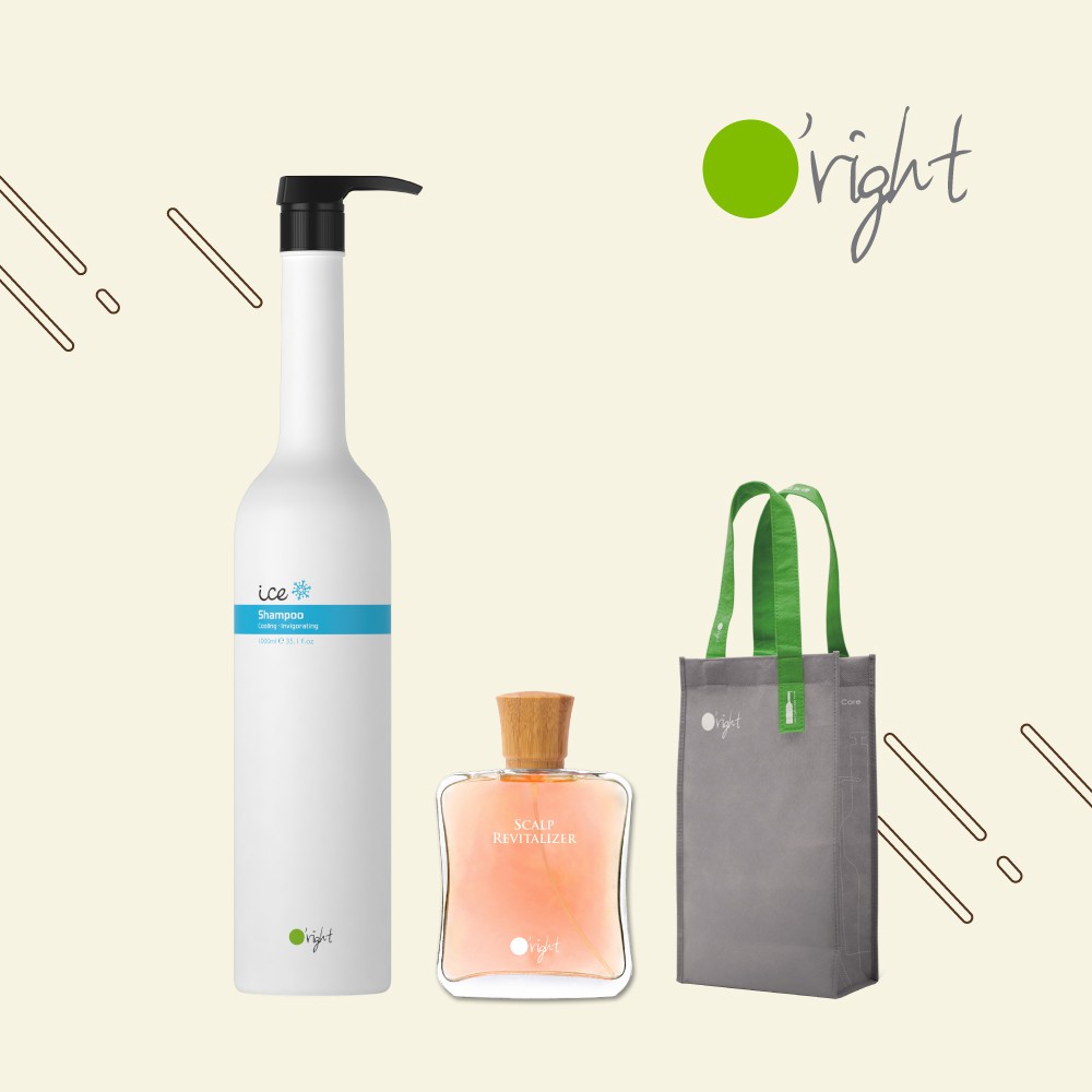 O'right 歐萊德 男用養髮液100ml + 零度C洗髮精1000ml【涼感養髮組】