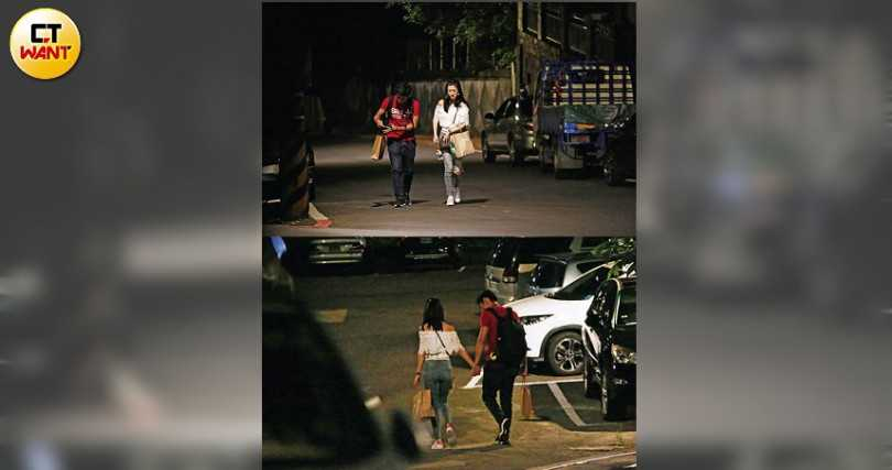 去年8月本刊拍到楊子儀與田羽安牽手回家。（圖／本刊攝影組）