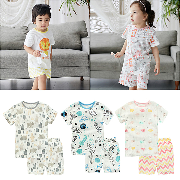 純棉面料薄感透氣n精緻的卡通印花俏皮活潑n褲頭鬆緊伸縮自如不怕勒肚肚