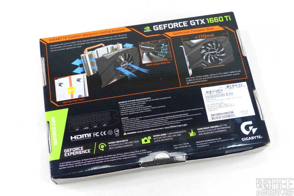 省電、低溫、迷你的高效能顯示卡，GIGABYTE GeForce GTX 1660 Ti Mini ITX OC 6G 測試