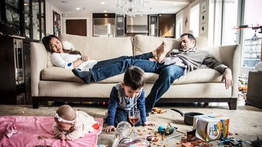 攝影師超寫實親子攝影 有小朋友就是要混亂！