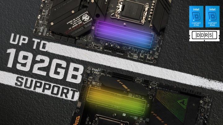 MSI也跟進宣布搭載Intel 700 / 600列晶片組的主機板能夠支援48GB記憶體模組。