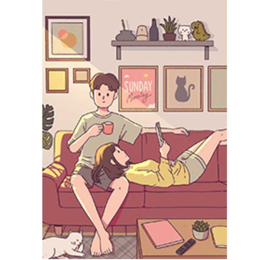 cute couple: sunday morning