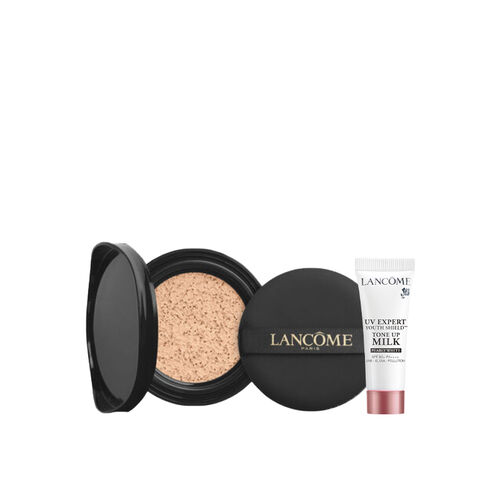 零粉感超持久氣墊粉餅SPF23/PA++ (正產品)(不含粉盒) 超輕盈UV 提亮素顏霜SPF50+ PA++++ (珍珠白)10ml 價值2,050元 優惠價1,400元 限量組/數量有限，售完為止