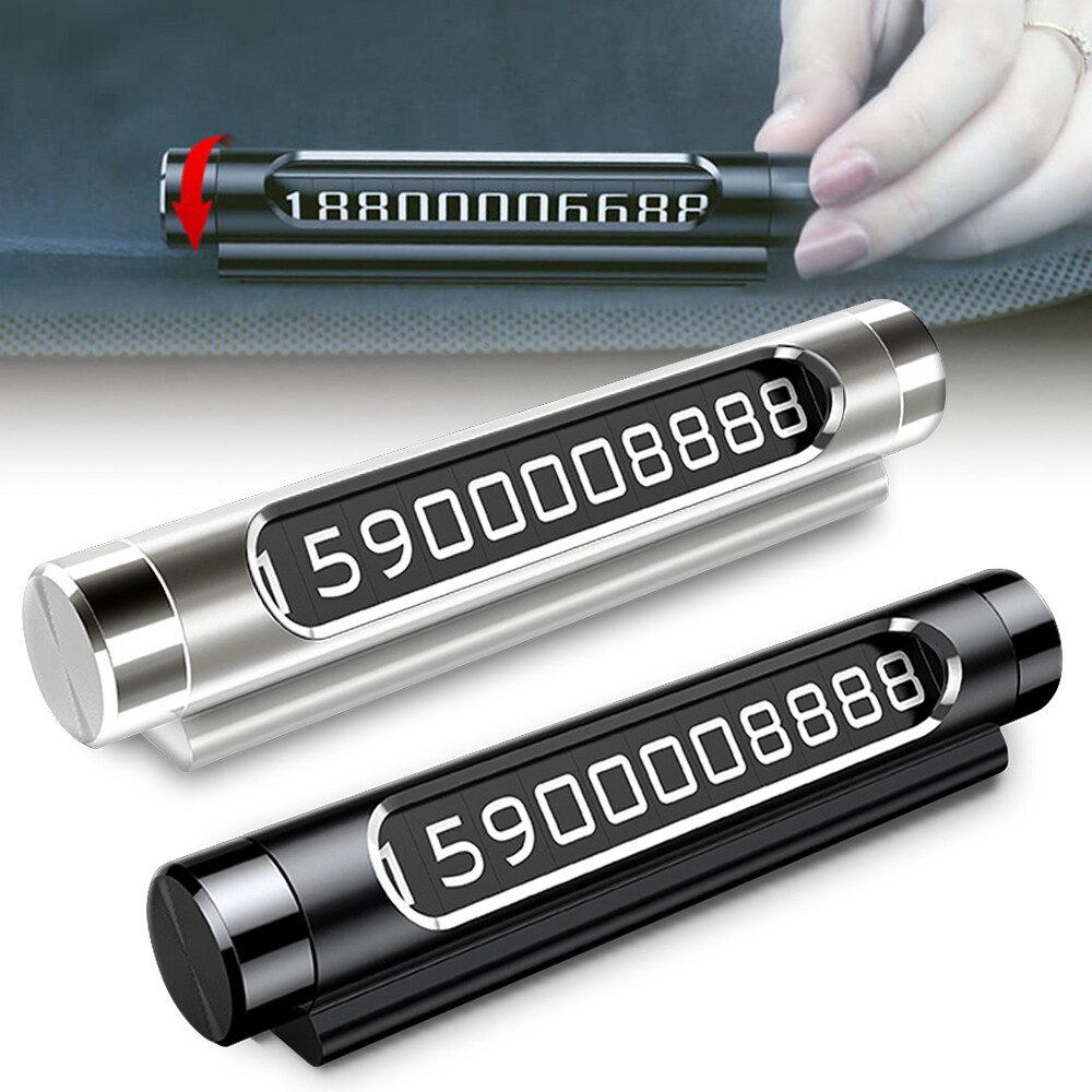 滿足各國號碼需求 膠磁數字吸附，隨時更動號碼牌 夜光數字貼，夜間依然清楚可見 循環可移膠，不留痕跡不傷愛車 倍思原廠公司品質保證 Baseus 倍思 金屬奢華 旋轉式 臨時停車號碼牌 旋轉切換顯示狀態