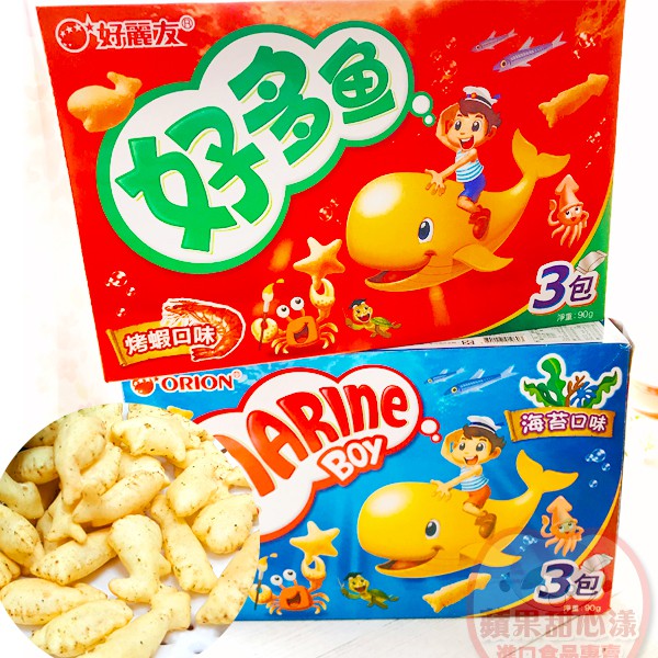 韓國Orion好麗友 好多魚餅乾 單盒3小包入 [KR447]韓國進口/越南生產 蘋果甜心漾