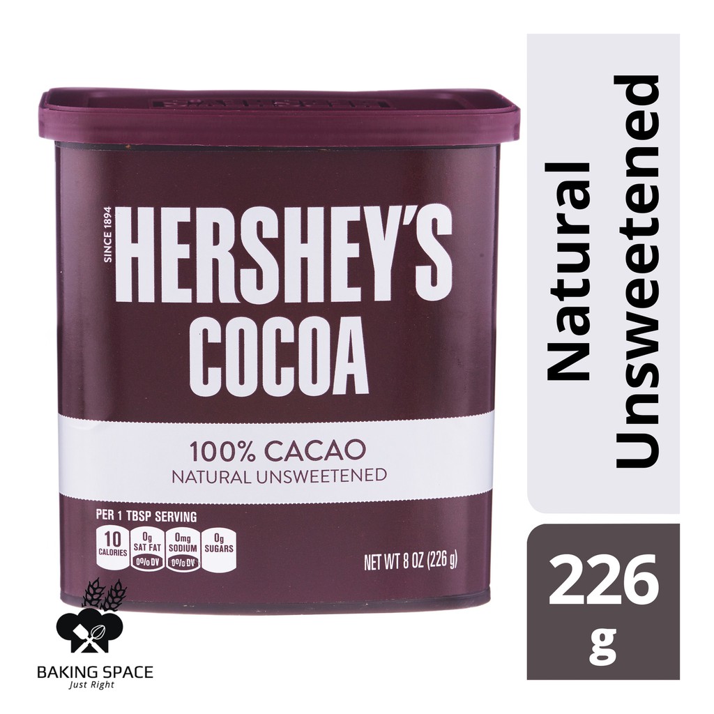 不影響品質與風味，敬請安心使用★商品特色美國好時HERSHEY'S可可粉第一大品牌，品質穩定，純可可粉不含糖及奶精，符合健康潮流的新選擇。★成份100%純可可粉★商品規格226克★保存期限25個月★生