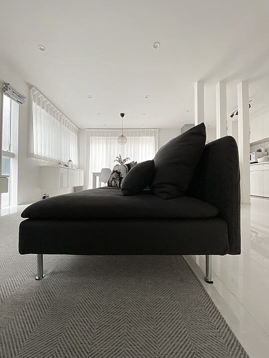 IKEA ソーデルハムン 3人掛けソファ ダークグレー イケア】ソファの