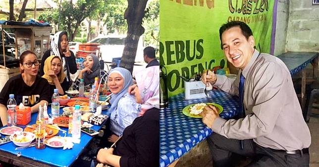 14 Seleb ini nggak gengsi makan di warung kaki lima, salut abis