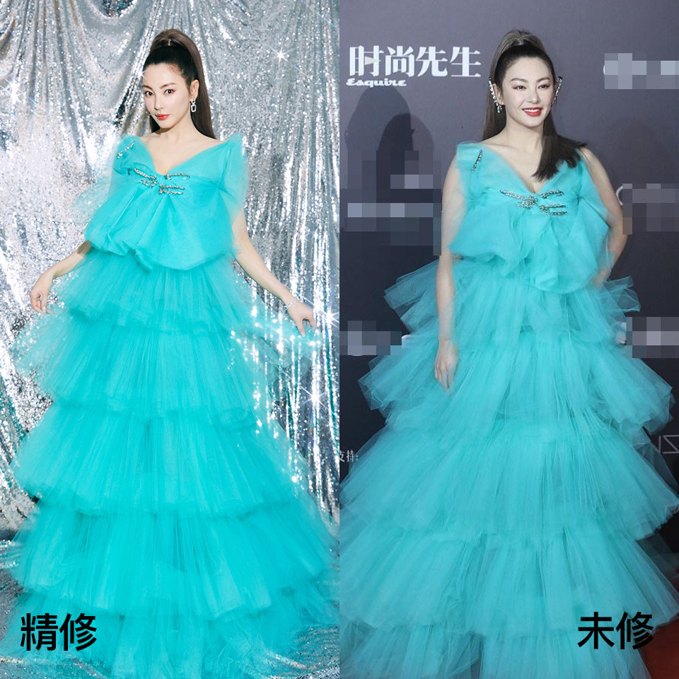 女星紅毯造型精修vs未修3：張雨綺