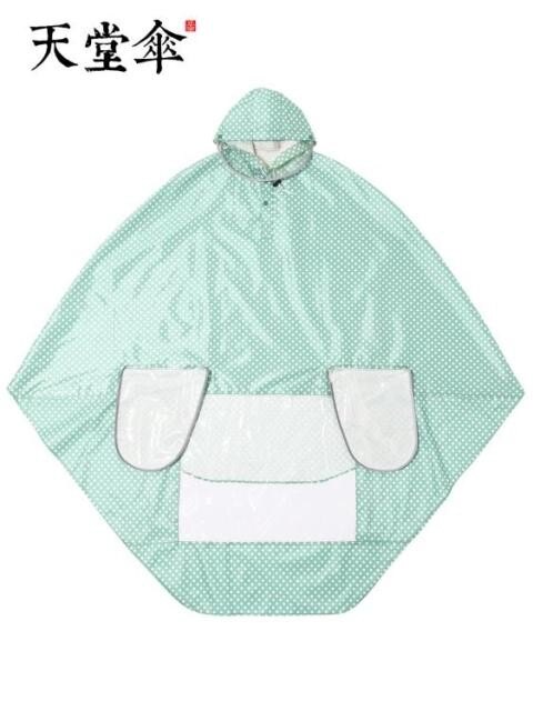 雨衣 天堂傘電瓶車摩托車雨披全身小清新波點雨衣女騎行單人加大加厚