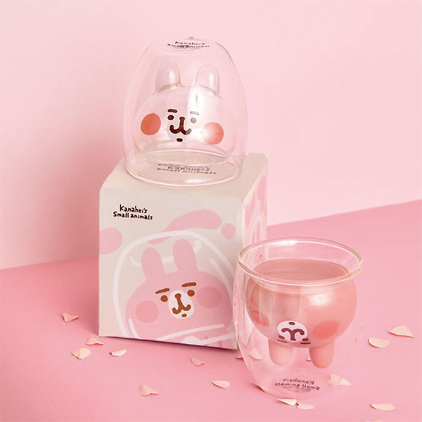 《卡娜赫拉的小動物們》雙層玻璃杯-兔兔