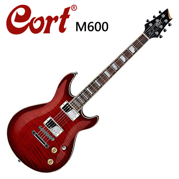 ★CORT★M600-AVB 嚴選電吉他-虎紋紅色 ◆韓國品牌CORT吉他大廠 ◆現代雙缺角琴體設計