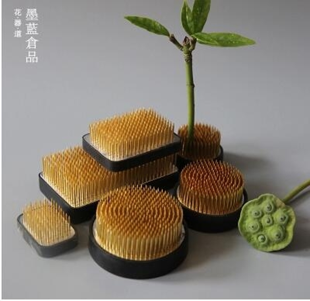 劍山插花器加重 插花建山底座針花插工具 小原流日本日式花道 名創家居館
