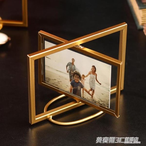 創意diy手工定制照片旋轉相冊6寸相框結婚擺臺情侶紀念生日禮物 英賽爾