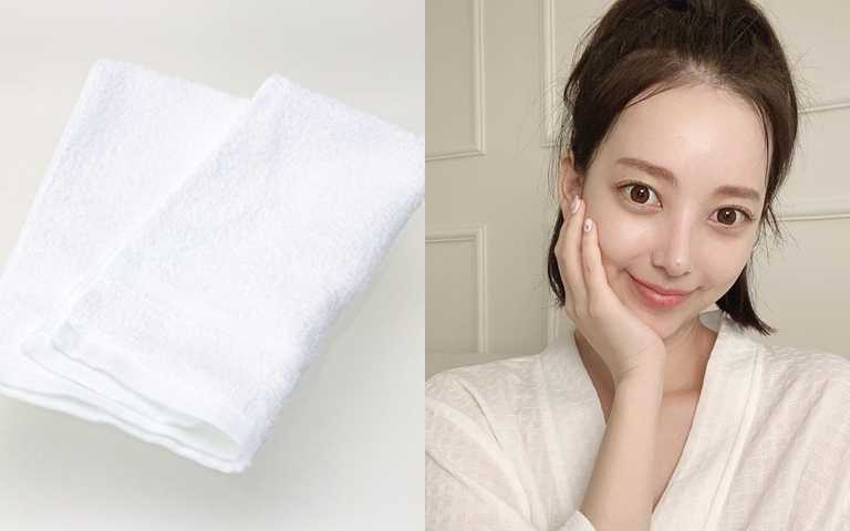 加點水再搭配濕毛巾，這樣洗臉時就不怕拉扯傷害到肌膚。(圖／翻攝網路、IG@luv_me_baby_)