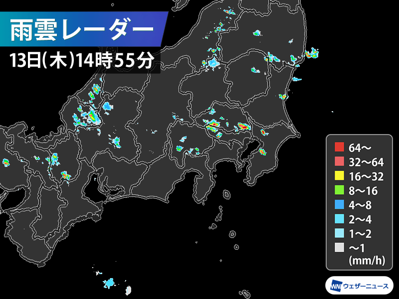 今日も埼玉県で雨雲急発達 ゲリラ豪雨に注意