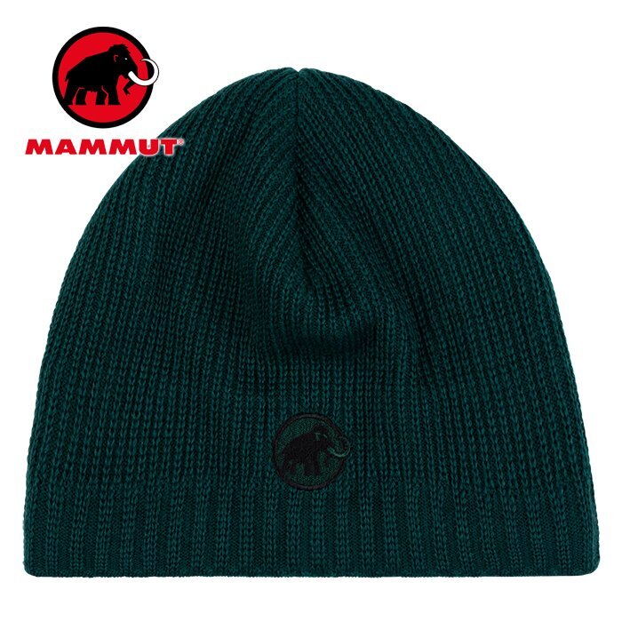 【Mammut 長毛象 瑞士】Sublime 保暖帽 針織帽 毛帽 深水鴨綠 (01542-4494)