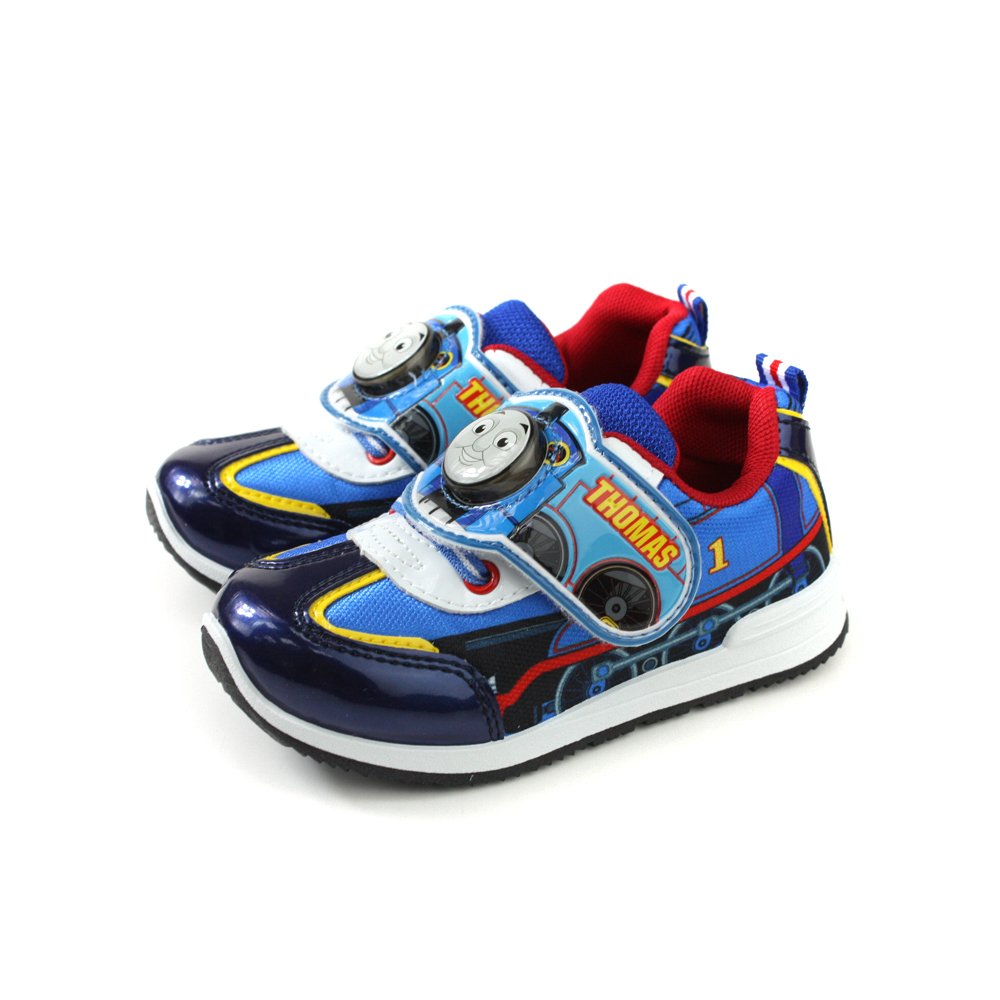 湯瑪士小火車 THOMAS 運動鞋 電燈鞋 魔鬼氈 藍色 中童 童鞋 TH7007 no787