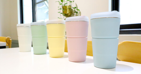 公版新色-750ml巧力杯_矽膠環保摺疊杯_舒心白