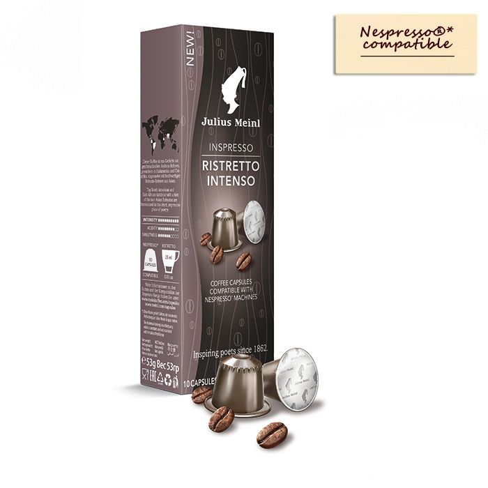 julius meinl 膠囊咖啡與 nespresso®*膠囊咖啡機是相容的。julius meinl capsules are compatible with nespresso®* machin