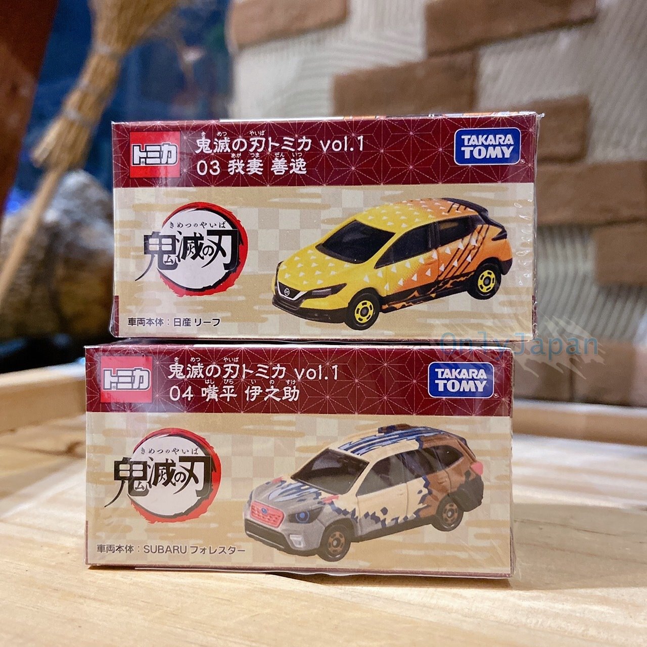 TOMY車 鬼滅之刃 我妻善逸 嘴平伊之助 小車 TAKARA TOMICA 模型小車 擺飾 收藏 多美小車 真愛日本