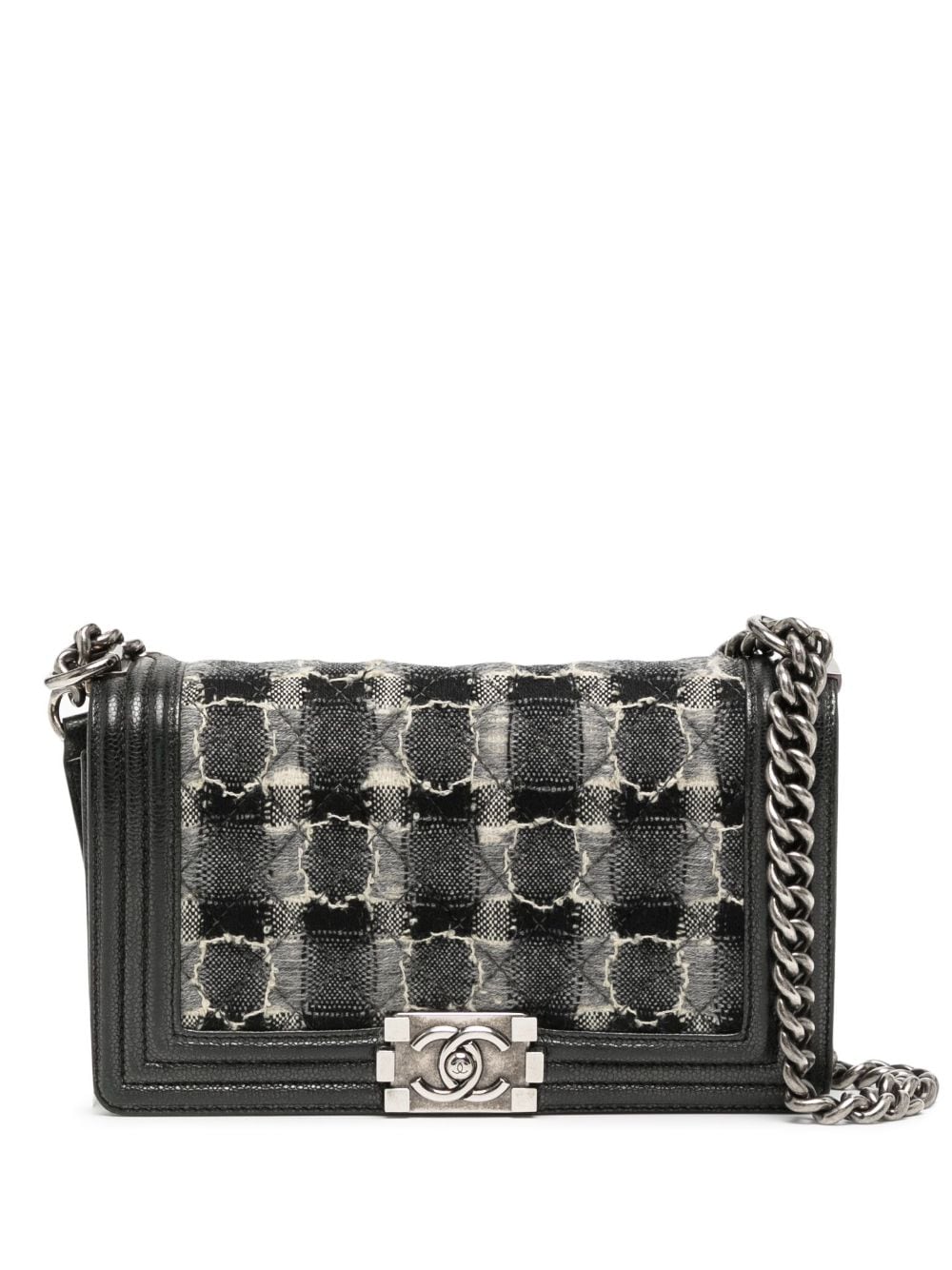 CHANEL Pre-Owned - 2014 Boy Chanel shoulder bag - women - Caviar Leather/Canvas - One Size - Black
