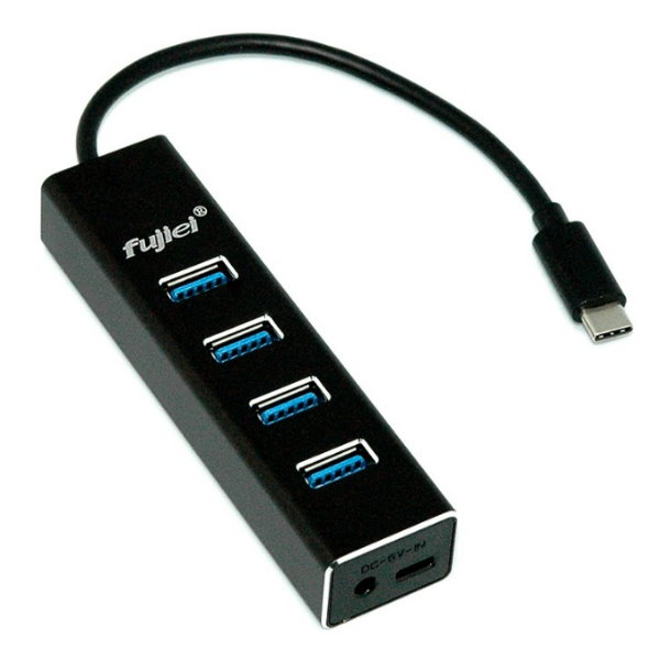 Fuji Type-C 轉 USB3.0 4埠HUB集線器(OTG)(AJ1065)