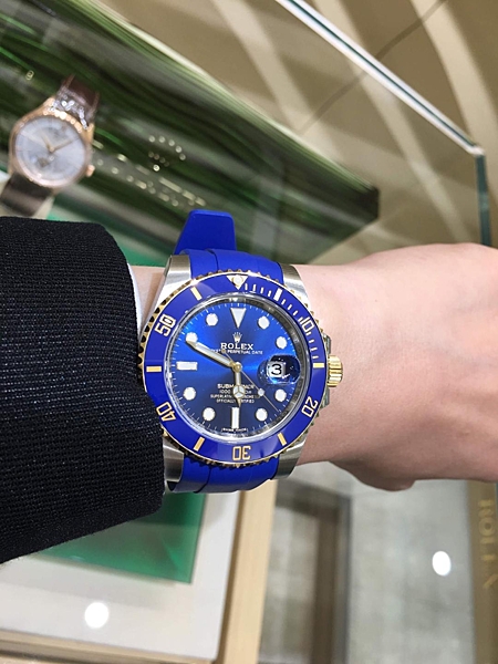 適合勞力士Submariner錶殼 316L不銹鋼TANG BUCKLE設計 硫化橡膠錶帶