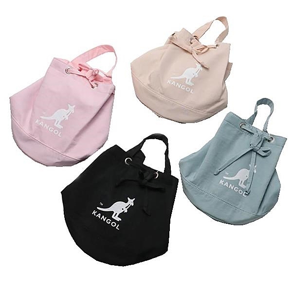 【南紡購物中心】~雪黛屋~KANGOL 水桶包小容量束口型主袋簡易提袋固定型長背帶進口防水防尼龍布