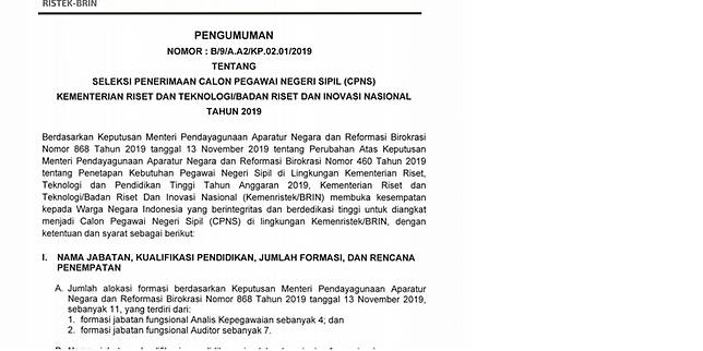 Kementerian Riset Dan Teknologi Buka 11 Formasi Di Cpns 2019 Ini Rinciannya Kompas Com Line Today