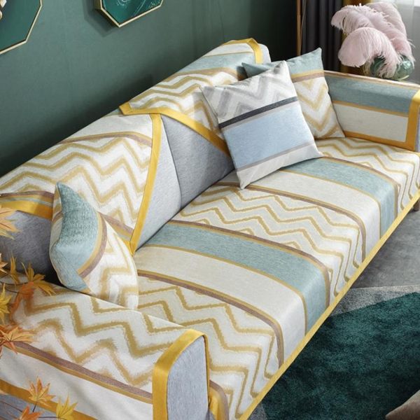 沙發墊北歐沙發墊四季通用防滑簡約現代靠背巾皮木坐墊墊子布藝定做套罩 JD寶貝計書