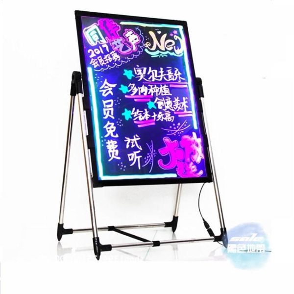 熒光板 led發光小黑板熒光板60 80手寫電子廣告牌閃光屏熒瑩光版銀光寫字T 1色