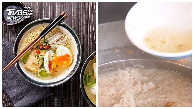 拉麵和米粉湯是不少台灣人愛吃的美食。(圖／TVBS資料圖合成)