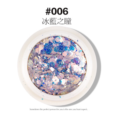 《千彩美妝》美甲飾品幻彩眼妝亮片妖精之瞳璀璨漸變閃粉玲瓏片閃粉六邊形星星