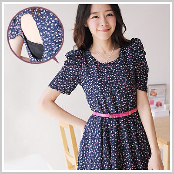 雪紡 鄰家女孩公主袖洋裝【D516】☆雙兒網☆ Sunshine